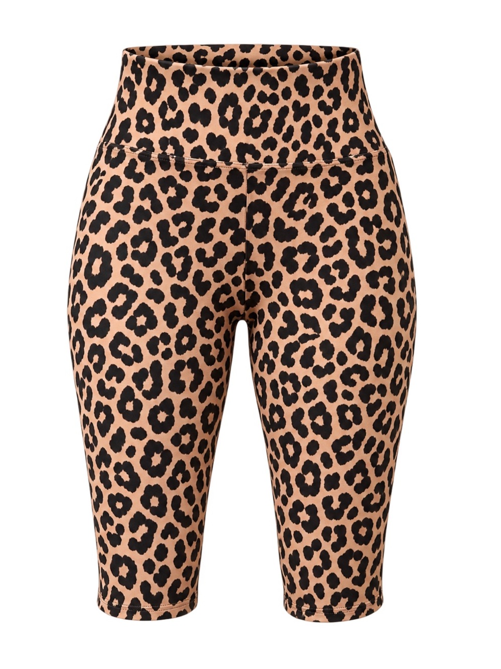 wild fable Leopard-Print High-Waist Capris - Black & Tan
